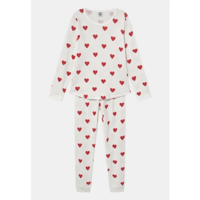 Afbeelding van Petit Bateau Heart Pyjama voor kinderen, Maat: 86, Marshmallow/terkuit