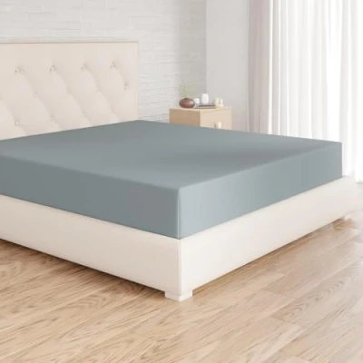 Afbeelding van Amazon Basics Microvezel hoeslaken, spablauw, 180 x 200 30 cm