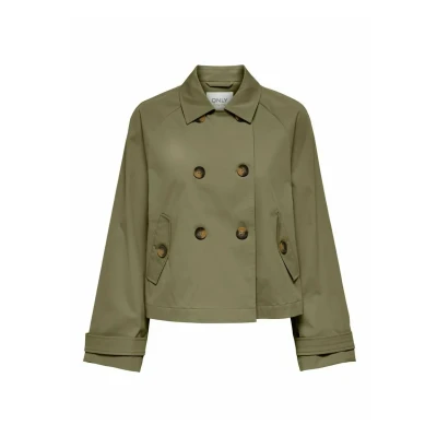 Afbeelding van ONLY trenchcoat jas ONLAPRIL groen