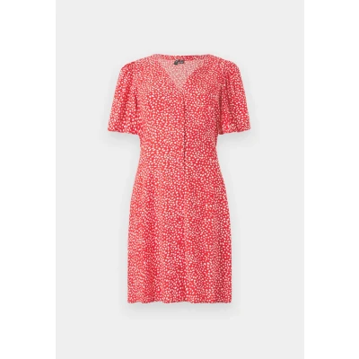 Afbeelding van Vero Moda Vmalba Short Dress Jurk, Dames, Maat: XS, Fiery red/joey dot