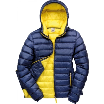 Afbeelding van Result Womens Snow Bird Hooded Jacket R194F Navy / Yellow L