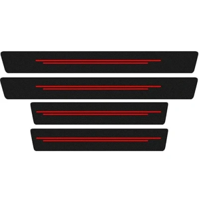 Afbeelding van 4 stuks auto dorpelbeschermers, voor Citroen C1 C2 C3 C4 C5 Elysee Picasso anti kras schopplaat afdekking welkomstpedaal drempel stootbescherming accessoires,B 4pcs