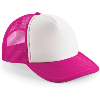 Afbeelding van Beechfield Vintage Snapback Trucker B645 Fuchsia / White