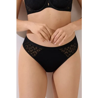 Afbeelding van Zwarte elegante slip Lisca Opal Zwart Maat 36