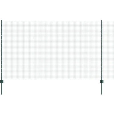 Afbeelding van vidaXL Gelaste Draadhek met 22 U Posts Groen 1.4x50 m Staal