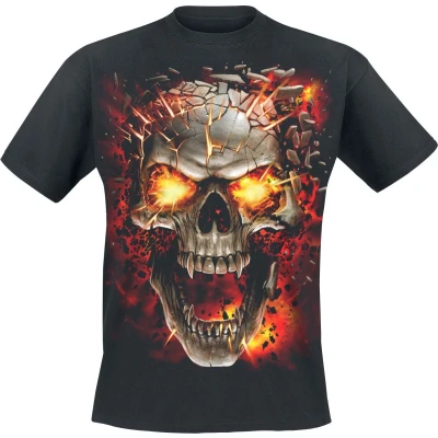 Afbeelding van Spiral Heren Tshirt XL SKULL BLAST Zwart