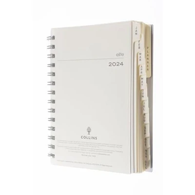 Afbeelding van Collins Elite 2024 Dagboek, compacte dag a pagina planner, navulling van dagboeken, businessplanner en organizer, januari tot december dagboek dagelijks 1140R 24