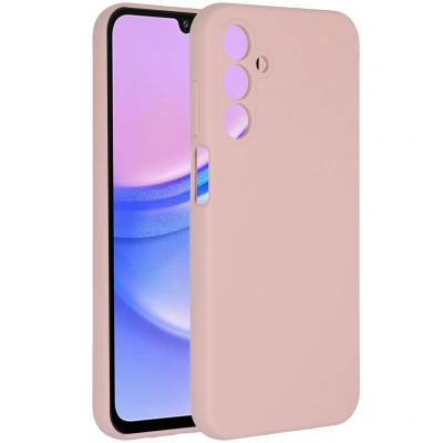 Afbeelding van Samsung Galaxy A15 (4G) Hoesje Siliconen en TPU (zacht) Accezz Softcase/Backcover Roze Telefoonhoesje