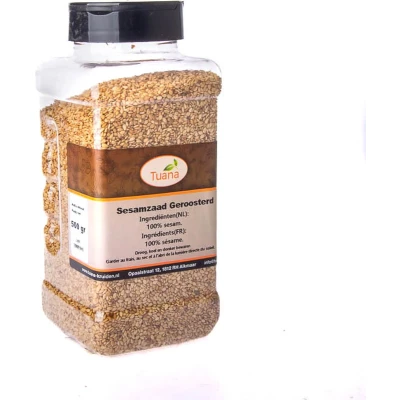 Afbeelding van Tuana Kruiden Sesamzaad Geroosterd Strooibus 500 Gram GP0243