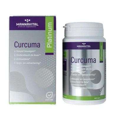 Afbeelding van Mannavital Curcuma platinum 180 vcaps