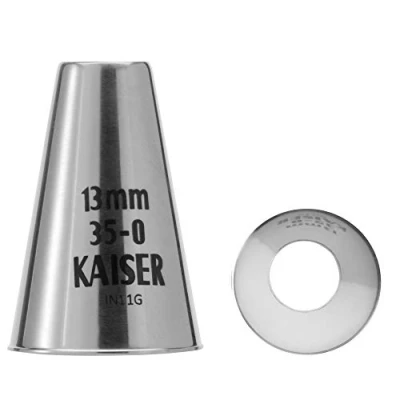 Afbeelding van Original Kaiser Gattuit 13 mm, spuitmond, roestvrij staal, vouw en randvrij, zilver
