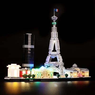 Afbeelding van BRIKSMAX Led verlichtingsset voor Lego Architecture Paris Skyline, compatibel met 21044 bouwstenenmodel, inclusief de set