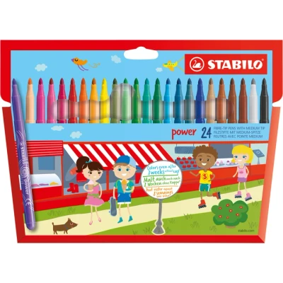 Afbeelding van Viltstift STABILO power 280/24 assorti etui à 24 stuks