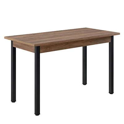 Afbeelding van Eettafel Den Haag 120x60x75 cm walnootkleurig en zwart