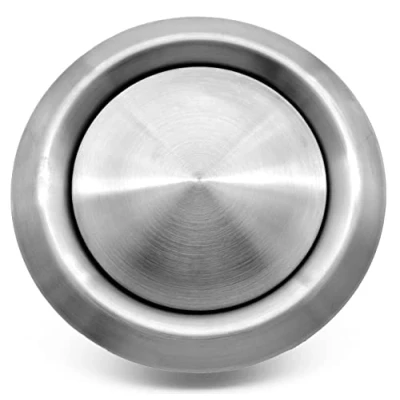 Afbeelding van H&amp;C VENT Luchtafvoerventiel 100 mm diameter roestvrij staal ronde verstelbare diffusor HVAC Luchtplaat Ventiel Afzuigkap ventilatie pijp