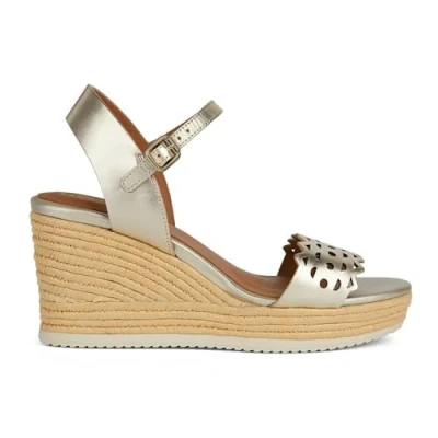 Afbeelding van Geox Dames D Ponza A Wedge Sandal, Lt Gold, 39 EU, EU