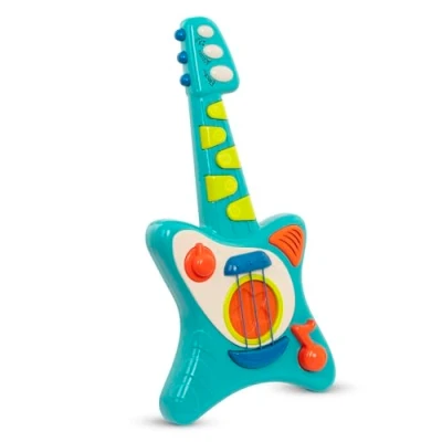 Afbeelding van Battat BT2679Z Kindergitaar E, instrument met liedjes, akoestische gitaar en elektrische gitaar, speelgoed voor kinderen vanaf 2 jaar, blauw