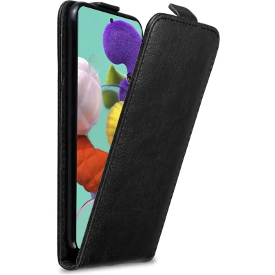 Afbeelding van Cadorabo Hoesje geschikt voor Samsung Galaxy A51 4G / M40s in ZWARTE NACHT Beschermhoes flip design Case Cover met magnetische sluiting