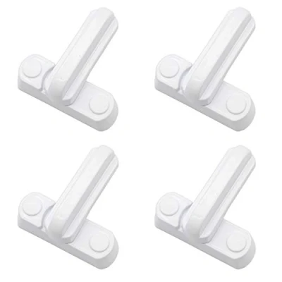 Afbeelding van Dylan EU 4 stuks Sash Jammer raamslot van wit metaal, veiligheidsslot, huisveiligheidsdeur, vervanging voor verschillende deuren en ramen huisbeveiliging, UPVC/PVC