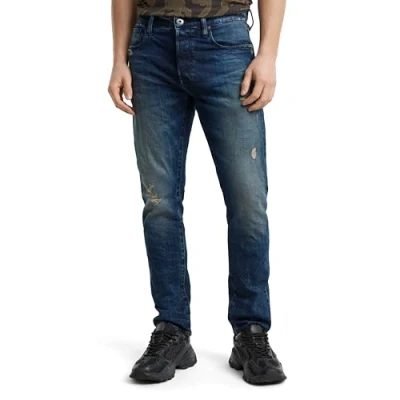 Afbeelding van G Star Raw 3301 Slim Jeans heren,blauw (Worn in Mountain Dusk Destroyed 51001 d498 g816),38W / 36L