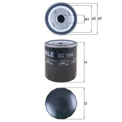 Afbeelding van Mahle Original Oliefilter OC 198