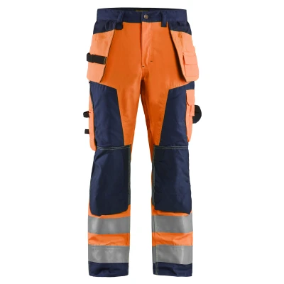 Afbeelding van Blaklader Werkbroek High Vis 1568 1811 Oranje/Marineblauw C46
