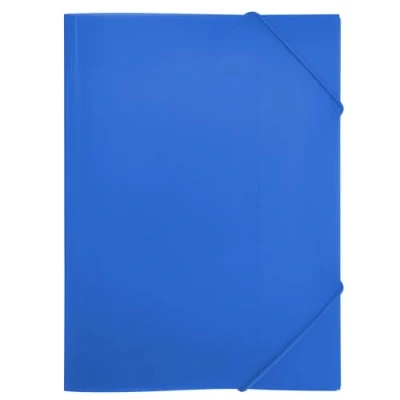 Afbeelding van RAYLU PAPER Ordner met elastische elastieken en kleppen, A4, documentenmap voor kantoor school, van 100% recyclebaar polypropyleen (A4, blauw)