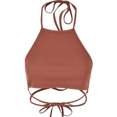 Afbeelding van Urban Classics Trapeze Cropped Top, Dames, Maat: 3XL, Terracotta