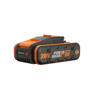 Afbeelding van WORX Powershare Pro Plus accu 20 V 4 Ah WA3646, batterij met lange cycli, krachtige technologie, geïntegreerde indicator, compact en licht, compatibel alle gereedschappen