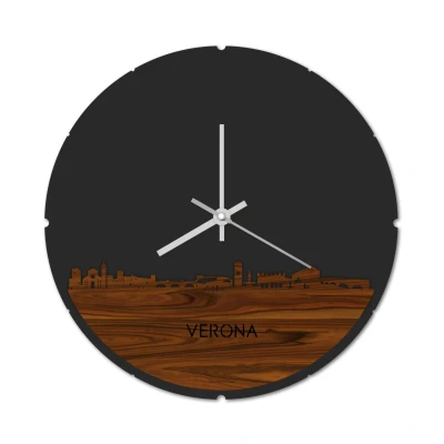 Afbeelding van Skyline Klok Rond Verona Palissander