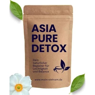 Afbeelding van Detox thee om af te vallen, 33 theezakjes op basis van groene en kruiden uit traditionele teelt in Vietnam, warm ijsthee, 100% natuur, ontgiftingskuur voor 30 dagen (Azia kruidenthee)