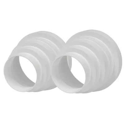 Afbeelding van Set van 2 80 150 mm kanaal inline verloopstuk verhoging stekker naar ventilatieadapter 3 4 5 6 inch //