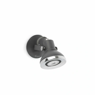 Afbeelding van FARO BARCELONA Ring 1 lamp LED wandspot in donkergrijs