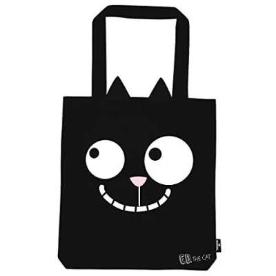 Afbeelding van Moses shopper Ed The Cat 42 cm katoen zwart