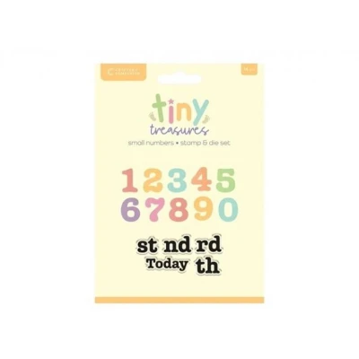 Afbeelding van CC Tiny Treasures Collection Clearstamp/Snijmal Small Numbers