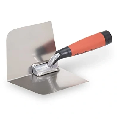 Afbeelding van Marshalltown afgeronde binnenhoekspaan met Durasoft steel, roestvrij staal, voor gipsplaten en stukadoors, afmetingen: 102x127 mm