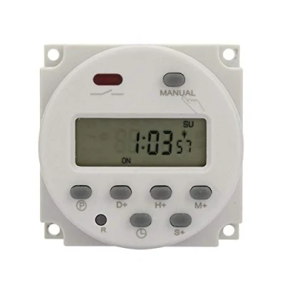 Afbeelding van Mini programmeerbare tijdschakelaar, 1 seconde tot 168 uur, elektronisch automatisch tijdcontroleapparaat, 5V 12V 24V 110V 220V, digitale wand /paneelmontagetimer(220V gelijkstroom)