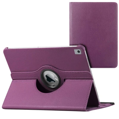 Afbeelding van Apple iPad Air 10.5 Hoes: iMoshion 360 Draaibare Bookcase Paars Kunstleder Tablet Hoezen