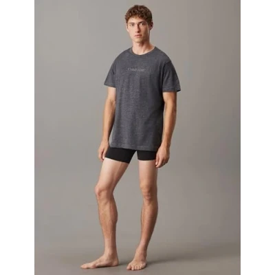 Afbeelding van Calvin Klein Heren S/S Crew Neck 000NM2748E T shirt, Grijs (Dark Grey Heather), L, (Donker Hei), L