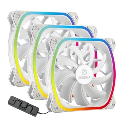 Afbeelding van Enermax SQUA UCSQARGB12P W BP3, 12 cm, 3 delige adresseerbare RGB ventilator, wit