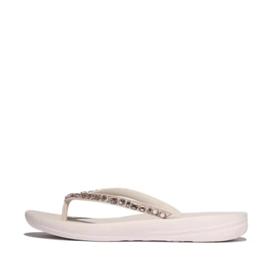 Afbeelding van Fitflop Dames iQUSHION Multi Crystal Ergonomische FLIP Flops, Nude Rose, 9 UK, Naakt 43 EU
