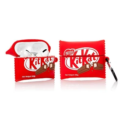 Afbeelding van YIGEYI Siliconen Case Compatibel met Airpods Pro Grappige Leuke 3D Cartoon Cover [Leuke Snacks Serie 2] (Kitkat)
