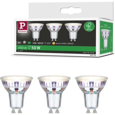 Afbeelding van Paulmann 29193 LED lamp Energielabel A (A G) GU10 Reflector 2.5 W Warmwit (Ø x h) 50 mm 54 3 stuk(s)