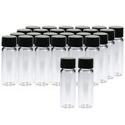 Afbeelding van ALWSCI monsterflesjes van 4 ml, 20 stuks met schroefdop, PE Liner monstercontainer, laboratoriumflesjes, vloeistof, monsterneming, glazen flessen, oliefles