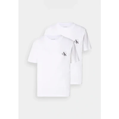 Afbeelding van Calvin Klein Jeans LOGO TEE 2 PACK Tshirt basic, Dames, Maat: 3XS, Brilliant white