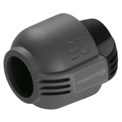Afbeelding van Gardena 2778 U sprinklersysteem eindstuk: Afsluitstuk voor aanvoerbuis, Quick &amp; Easy techniek, compatibel met aanvoerbuizen, gereedschapsloze montage, buisverbinding 25 mm