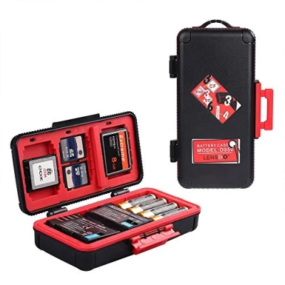 Afbeelding van LENSGO Camera Batterij Geheugenkaart Case, Harde Protector Case Waterbestendig Anti Shock Compact Kaart Opbergdoos voor 3 Batterijen XQD of CF Kaarten 6