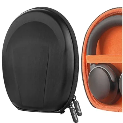 Afbeelding van Geekria Shield Hoofdtelefoonhoes, compatibel met Bose QCUltra, QC45, QC35 II, QC35, QC25, QC15, QCSE, SoundLink II hoes, vervangende harde reisdraagtas kabelopslag (zwart)