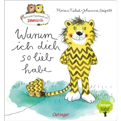 Afbeelding van Nach einer Figurenwelt von Janosch. Warum ich dich so lieb habe: Nachhaltig hergestelltes Öko Pappbilderbuch für die Kleinsten