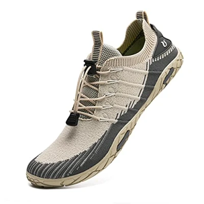 Afbeelding van IceUnicorn Strandschoenen, badschoenen, dames, heren, zwemschoenen, aquaschoenen, zomer, sneldrogend, surfschoenen, beige, 48 EU